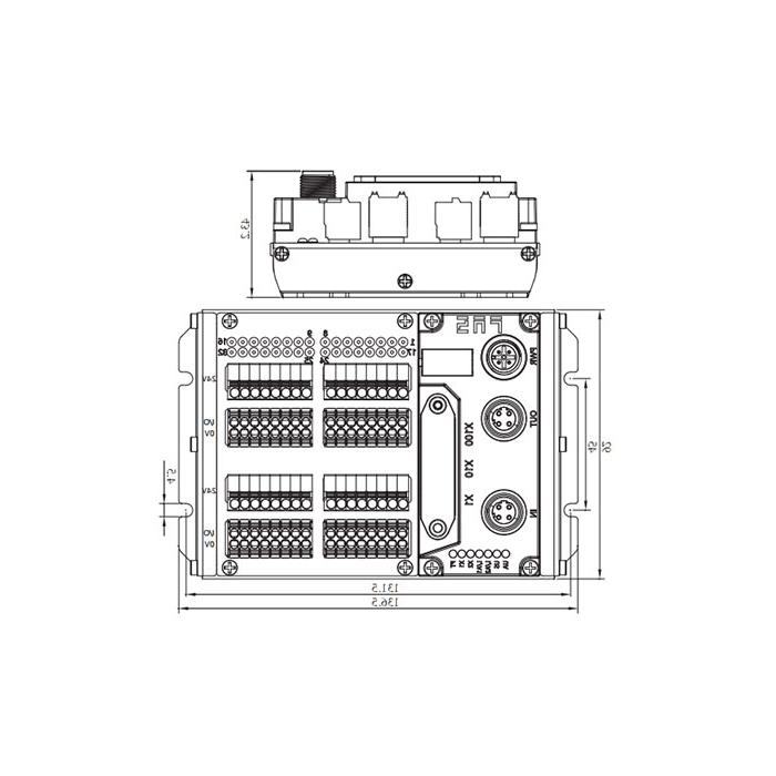 CC-Link protocol, IP20, 32DI/DO adaptive configuration, PNP, terminal, Remote module, 009D53